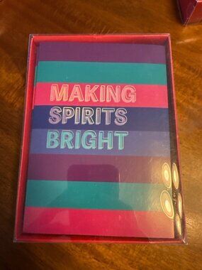 Making Spirits Bright Recollections Christmas Card Set 10 Cards & Envelopes 5x7